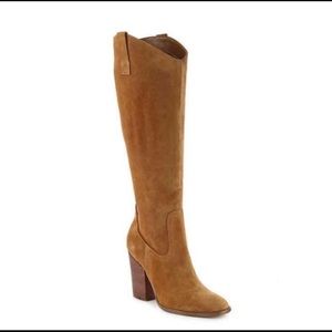 Knee High Boots Camel Suede size 7